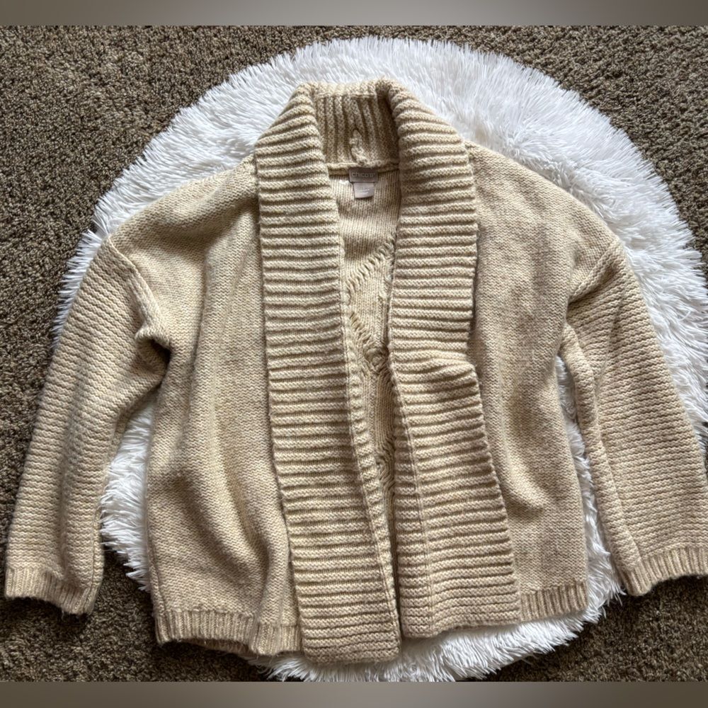 Chico’s Open Front Sweater Cardigan Womens Size Medium